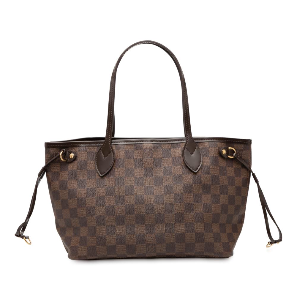 Louis Vuitton B Louis Vuitton Brown Damier Canvas Fabric Damier Ebene Neverfull PM France