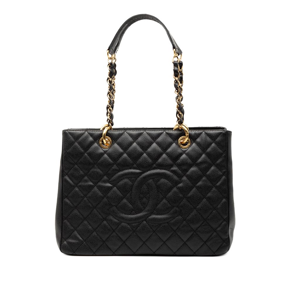 Chanel B Chanel Black Caviar Leather Leather Caviar Grand Shopping Tote Italy