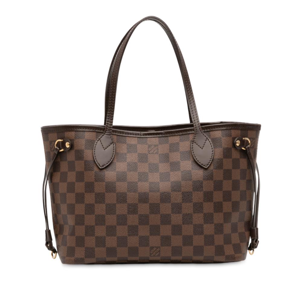 Louis Vuitton B Louis Vuitton Brown Damier Canvas Fabric Damier Ebene Neverfull PM France