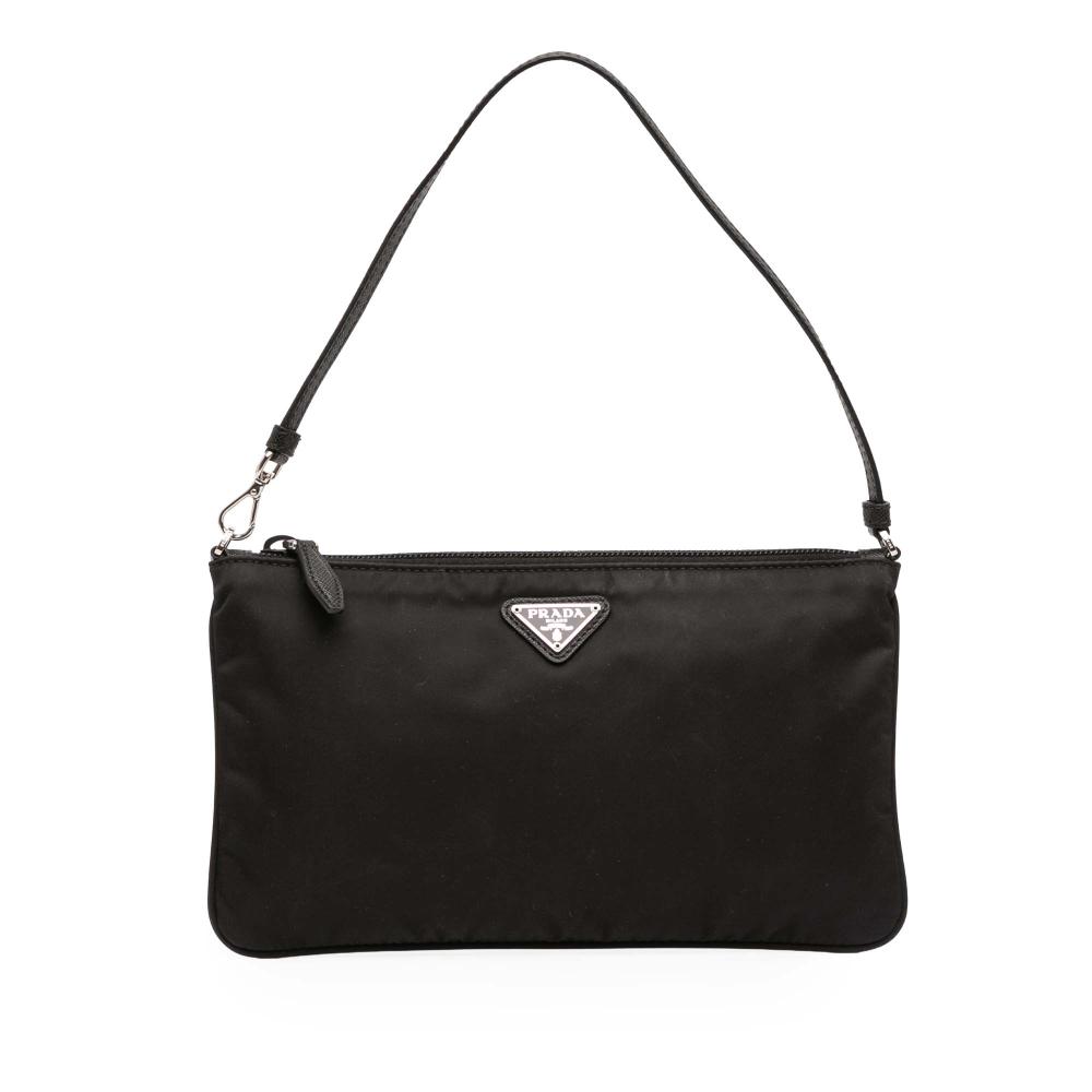 Prada AB Prada Black Nylon Fabric Mini Re Pochette Italy