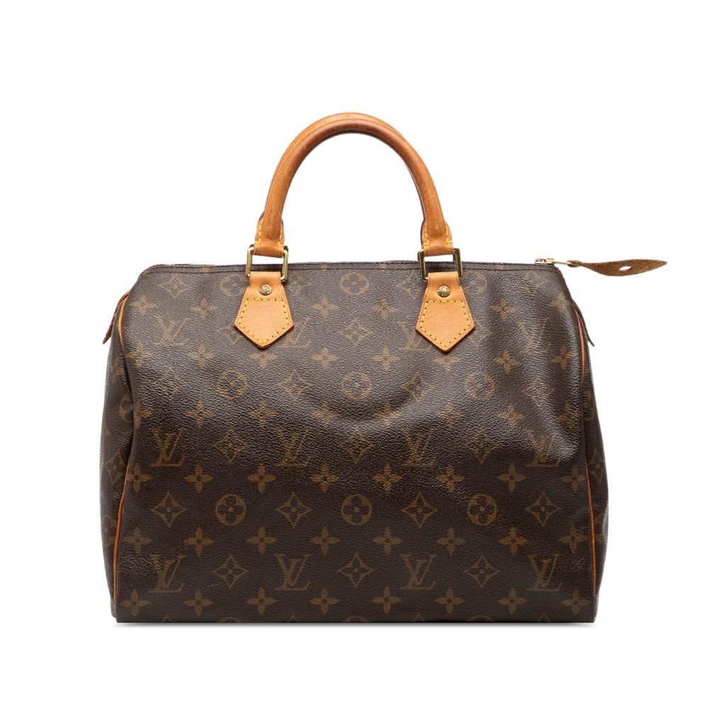 Louis Vuitton B Louis Vuitton Brown Monogram Canvas Fabric Monogram Speedy 30 France