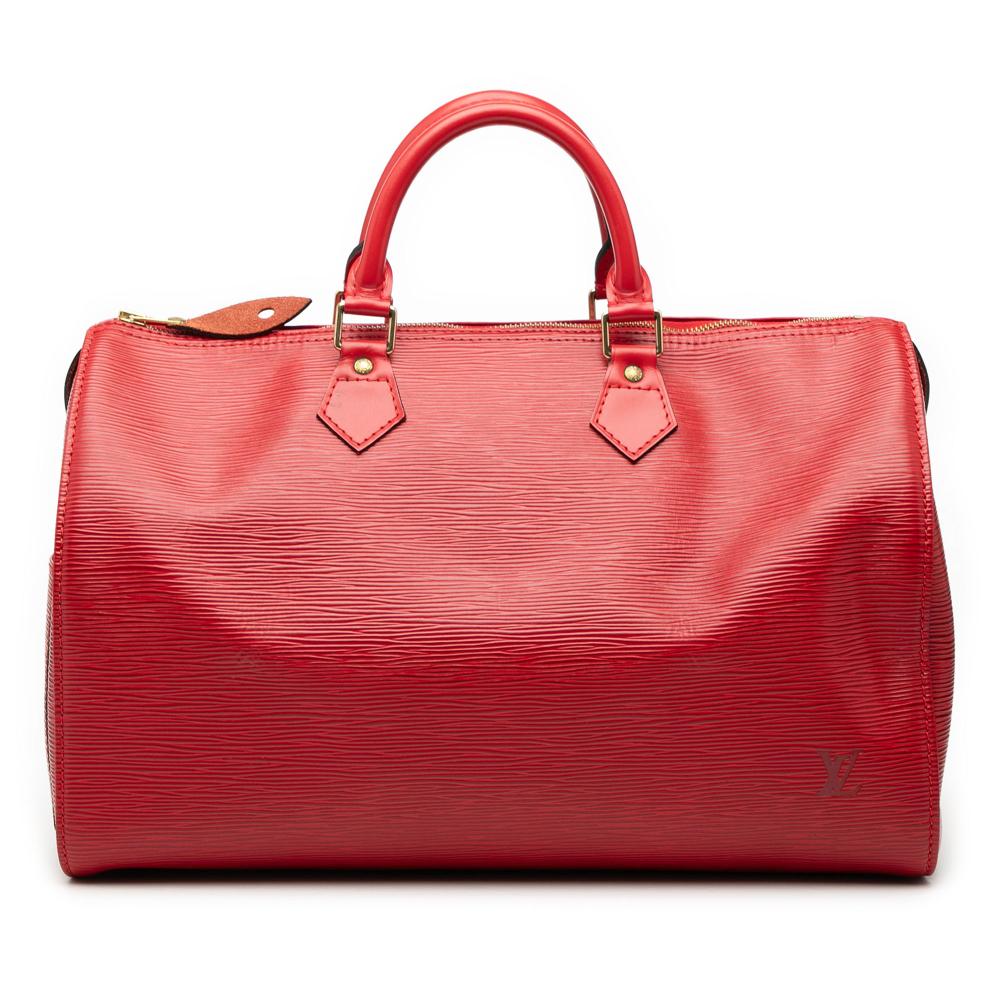 Louis Vuitton B Louis Vuitton Red Epi Leather Leather Epi Speedy 35 France