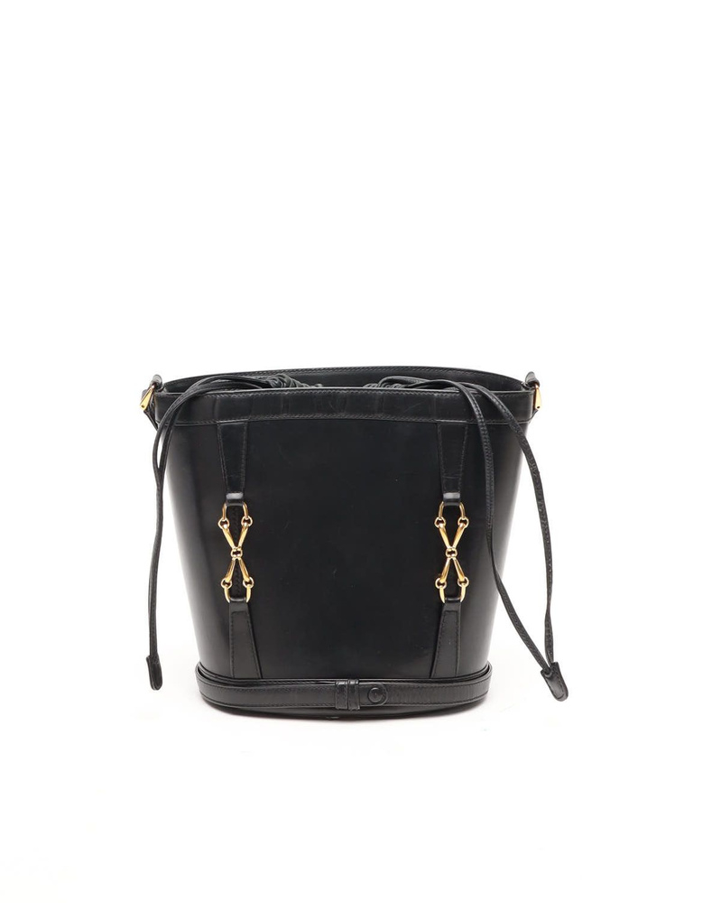 Gucci Vintage Leather Drawstring Bucket Bag