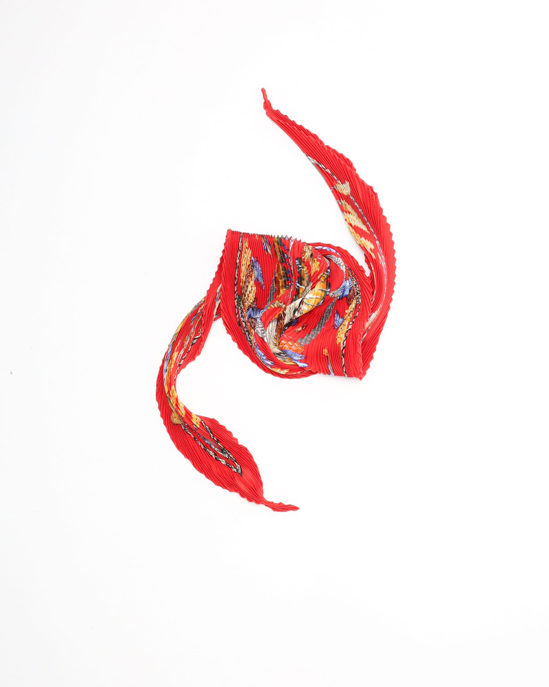 Hermès 140 Pleated Silk Scarf