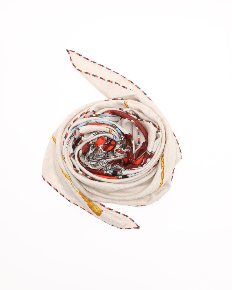 Hermès Triangle Cashmere Silk Scarf