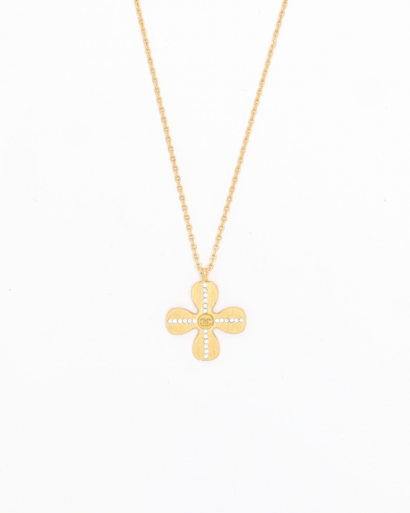 Chanel Clover Coco Mark Necklace