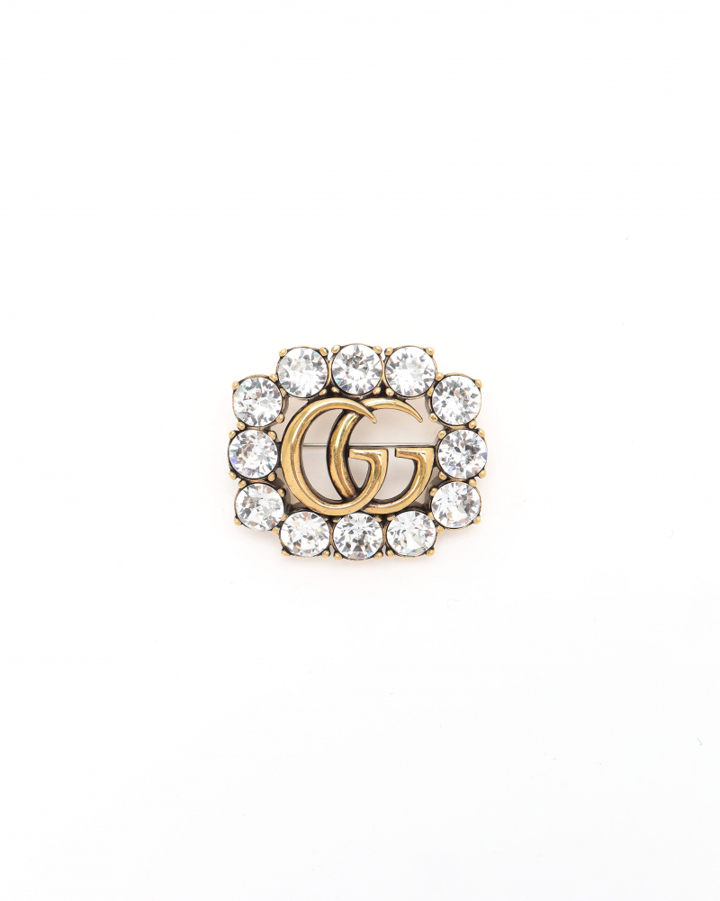 Gucci Rhinestone Brooch