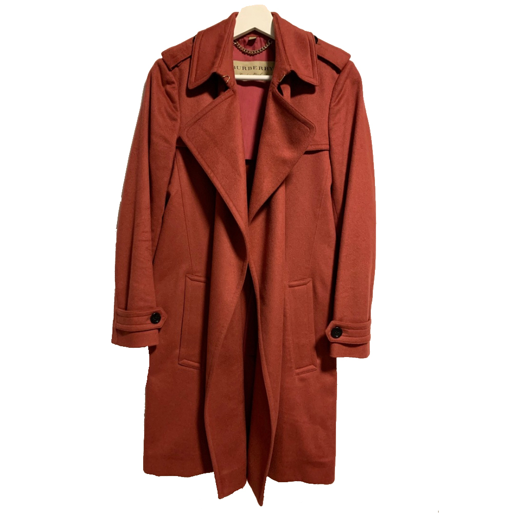 Burberry red cashmere coat