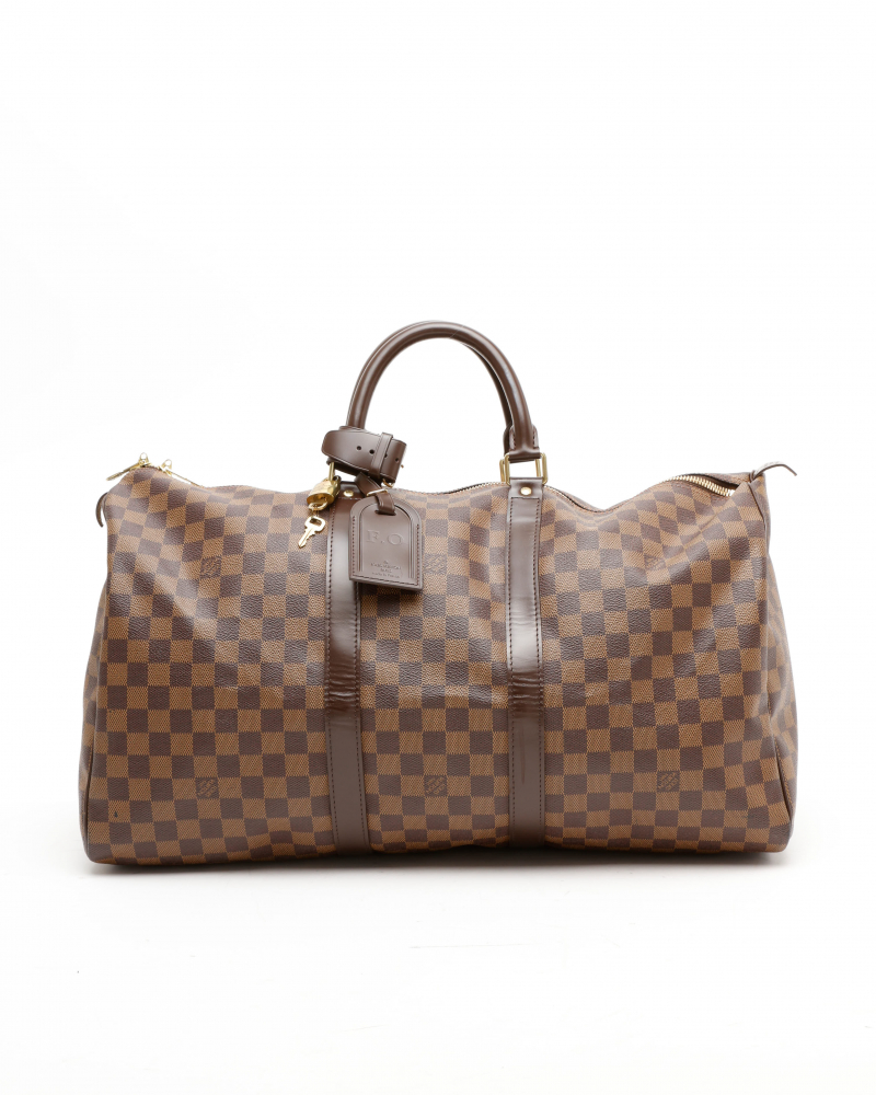 Louis Vuitton Damier Ebene Keepall 50 Weekend Bag
