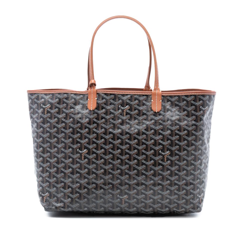 Goyard AB Goyard Black Coated Canvas Fabric Goyardine Saint Louis PM France