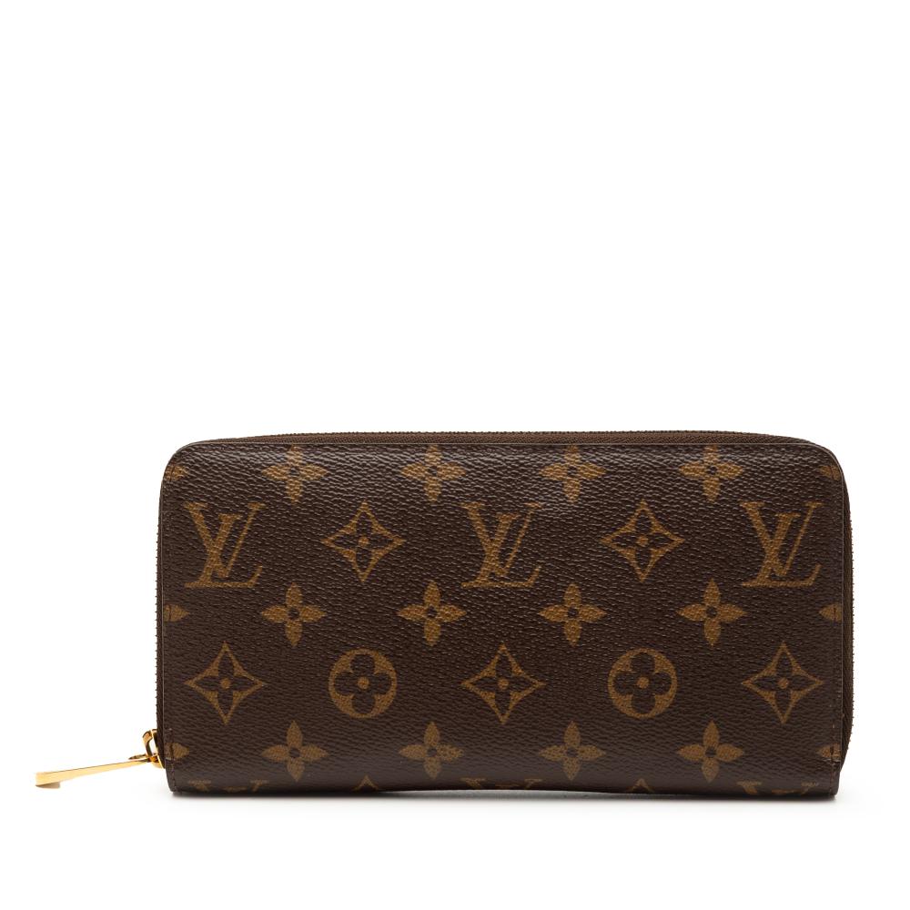 Louis Vuitton B Louis Vuitton Brown Monogram Canvas Fabric Monogram Zippy Long Wallet Spain