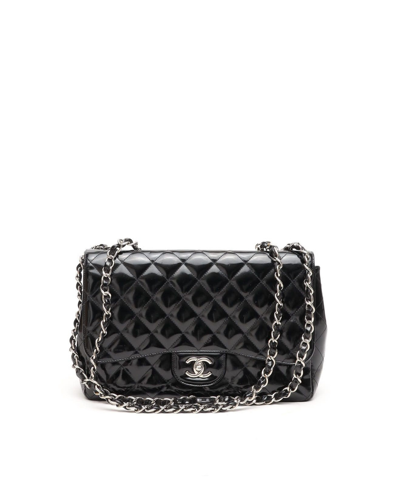 Chanel Classic Patent Jumbo Single Flap Bag