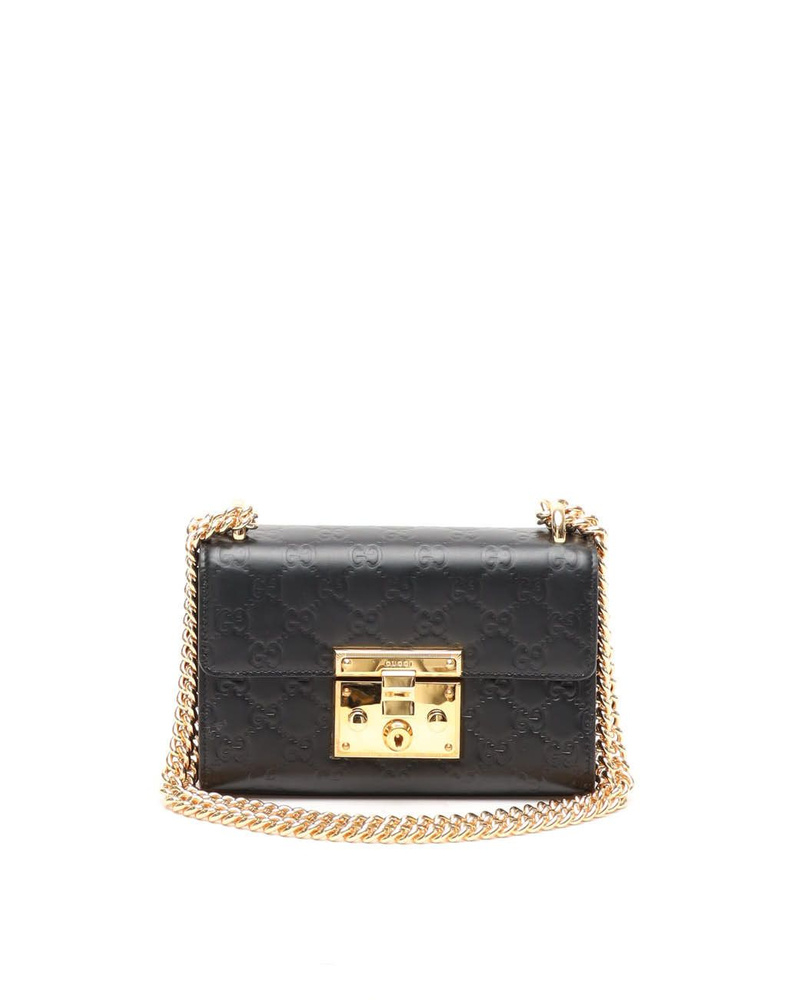 Gucci Small Guccissima Padlock Bag