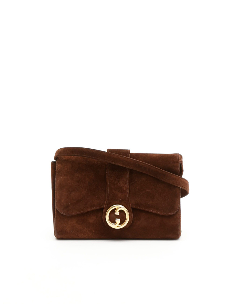 Gucci GG Suede Shoulder Bag