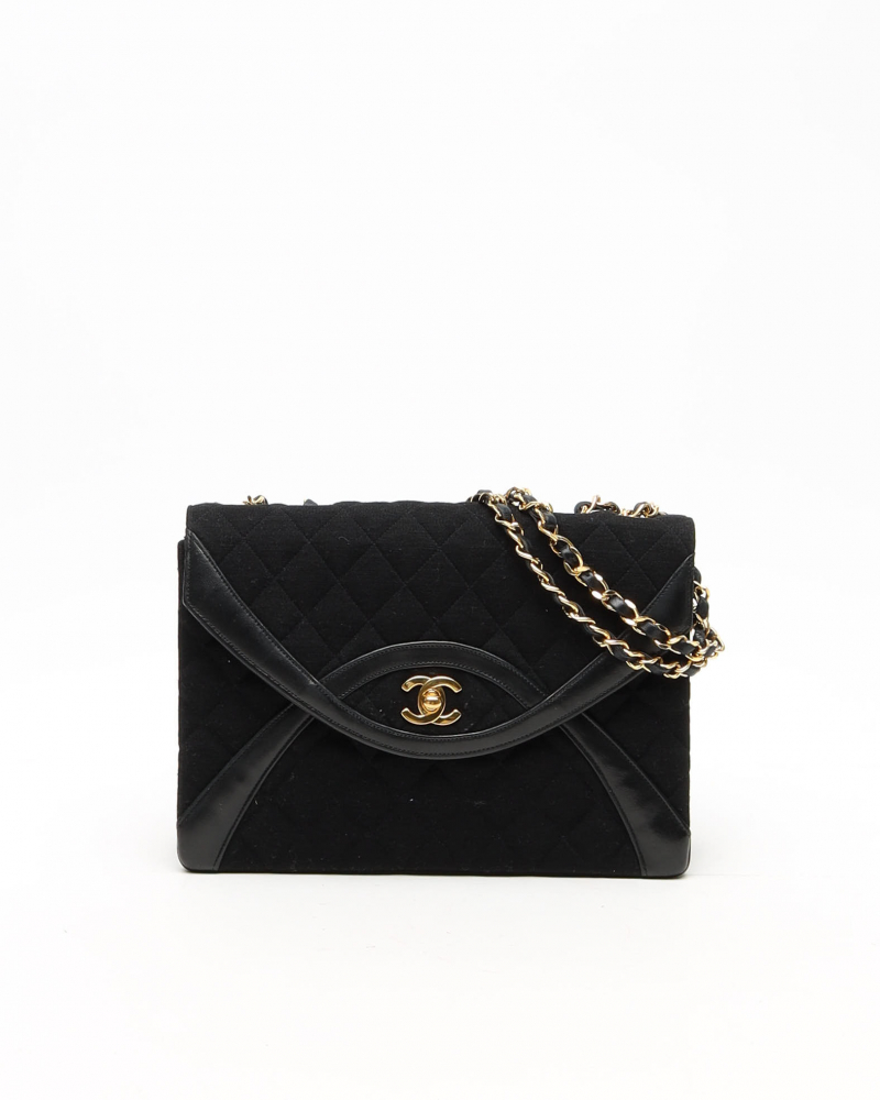 Chanel Classic Medium Jersey Single Flap Bag