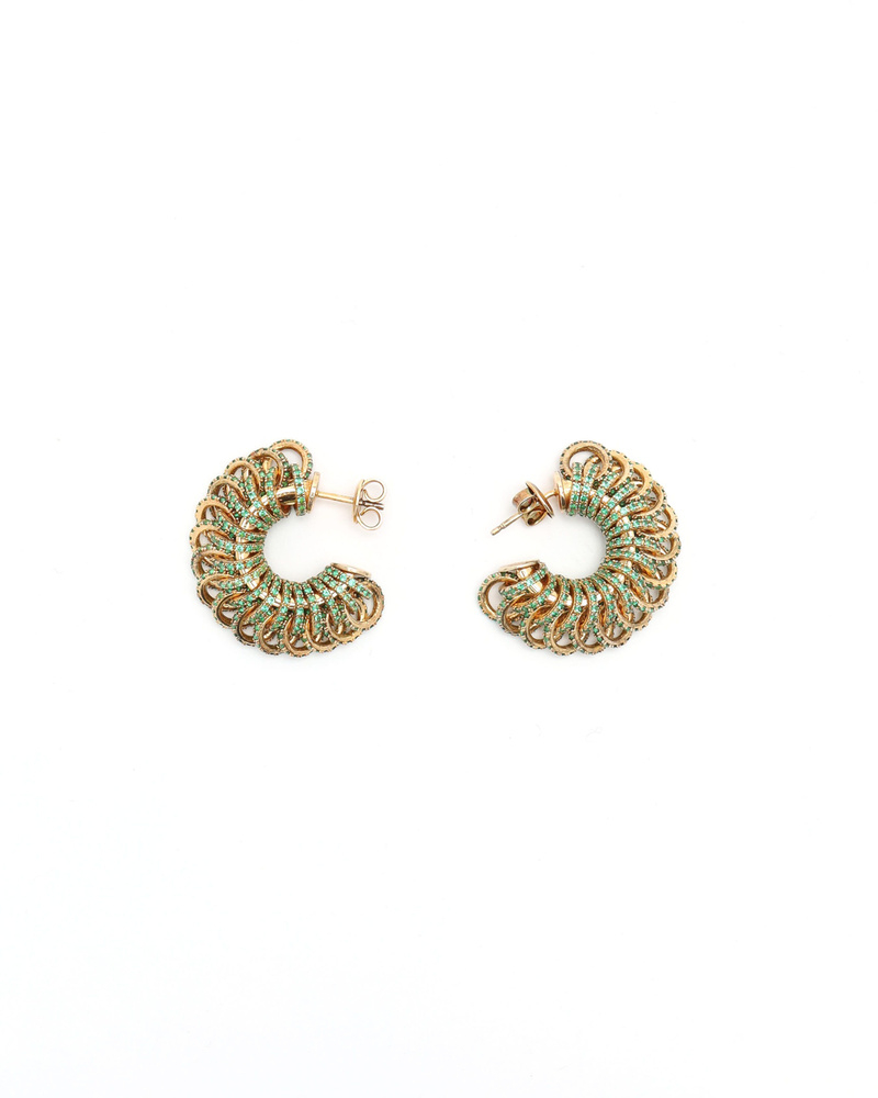 Bottega Veneta Rhinestone Hoop Earrings
