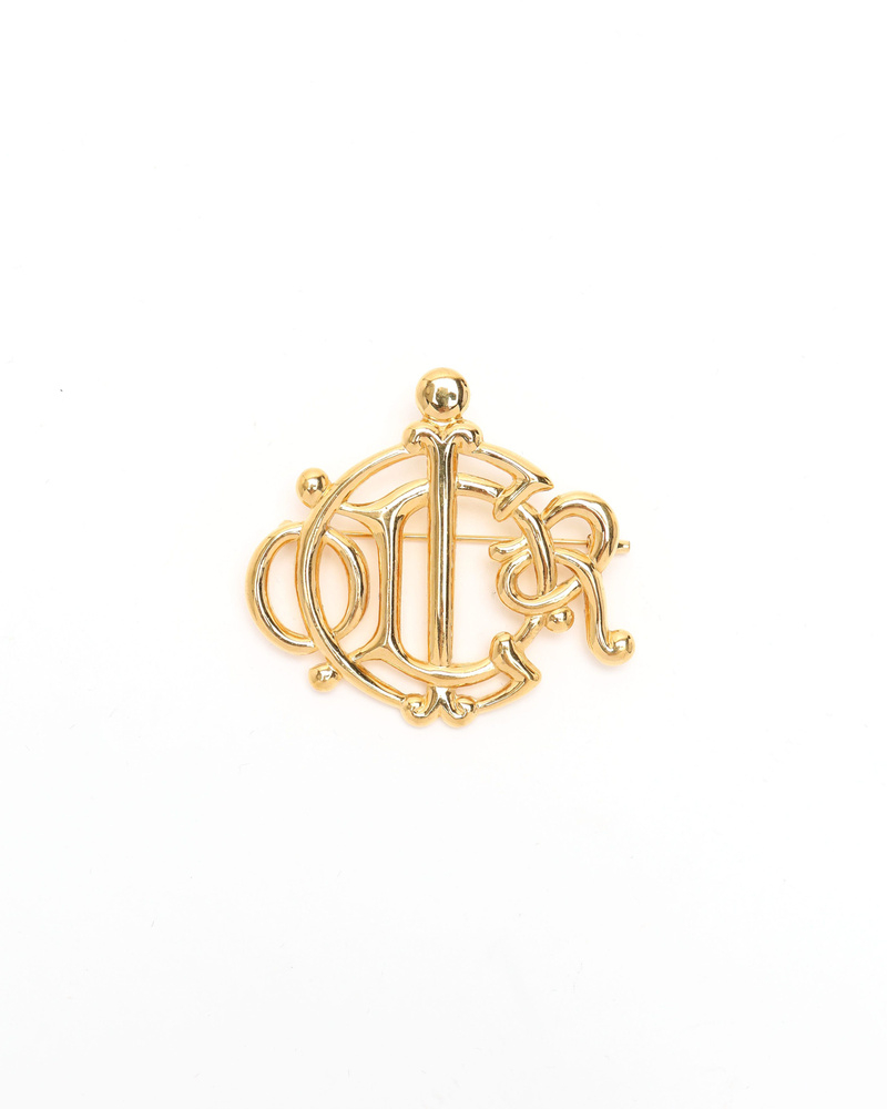 Christian Dior Logo Brooch