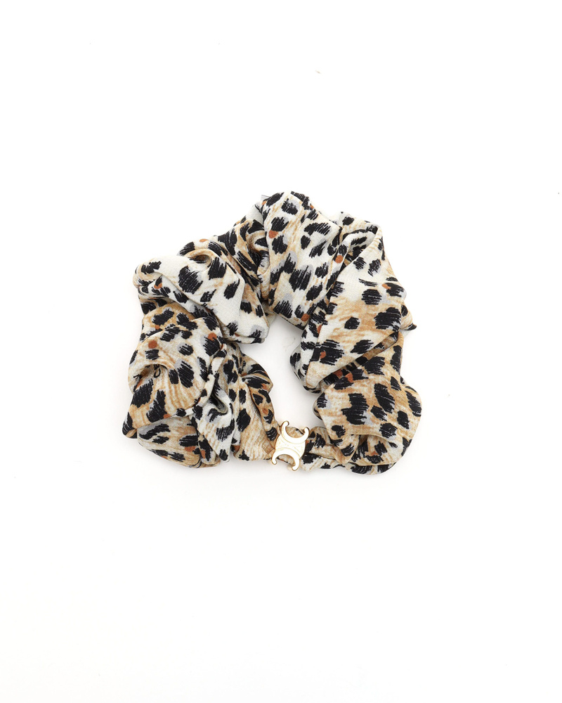 Celine Céline Triomphe Silk Scrunchie