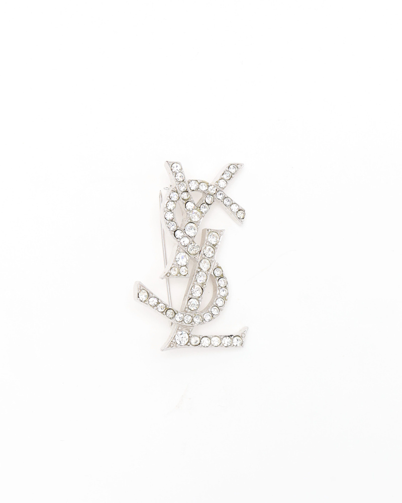 Saint Laurent YSL Logo Brooch
