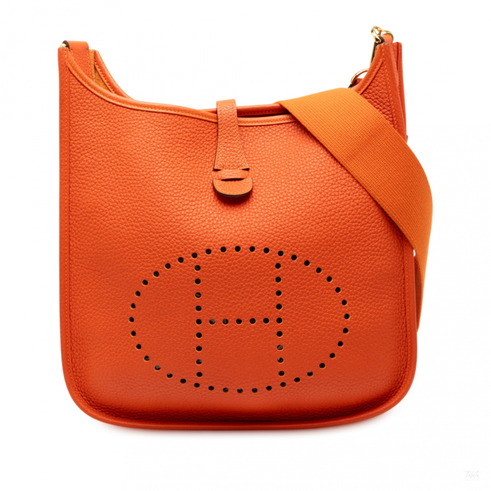 Hermès Evelyne 29 Taurillon Clemence Leather Hobo Crossbody Feu