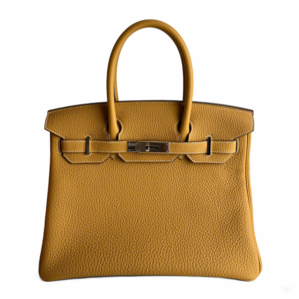 Hermès Birkin 30 Togo Leather Top-Handle Bag Natural Sable