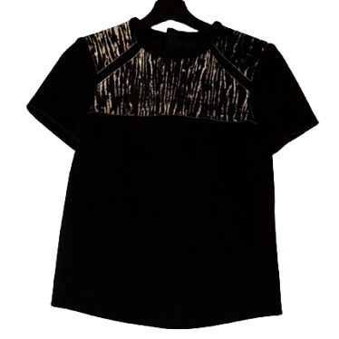 Isabel Marant Top en laine mérinos et cuir de veau