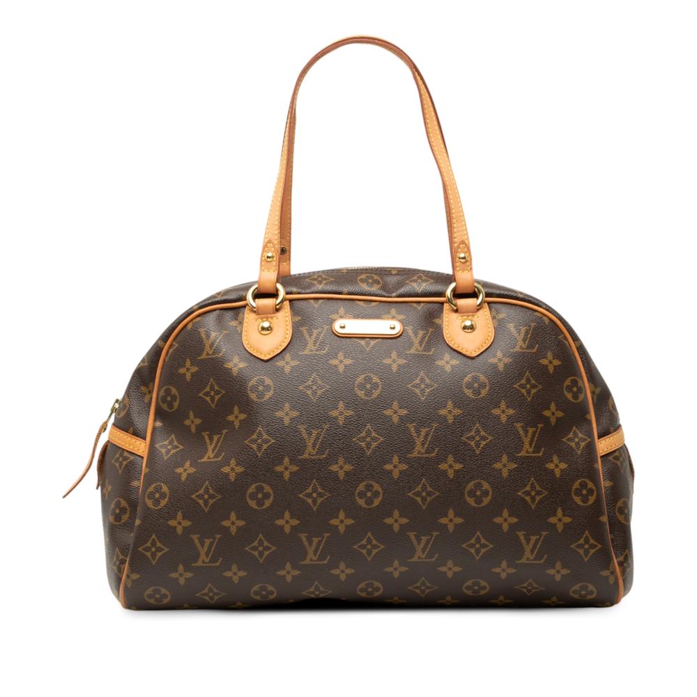 Louis Vuitton B Louis Vuitton Brown Monogram Canvas Fabric Monogram Montorgueil GM France
