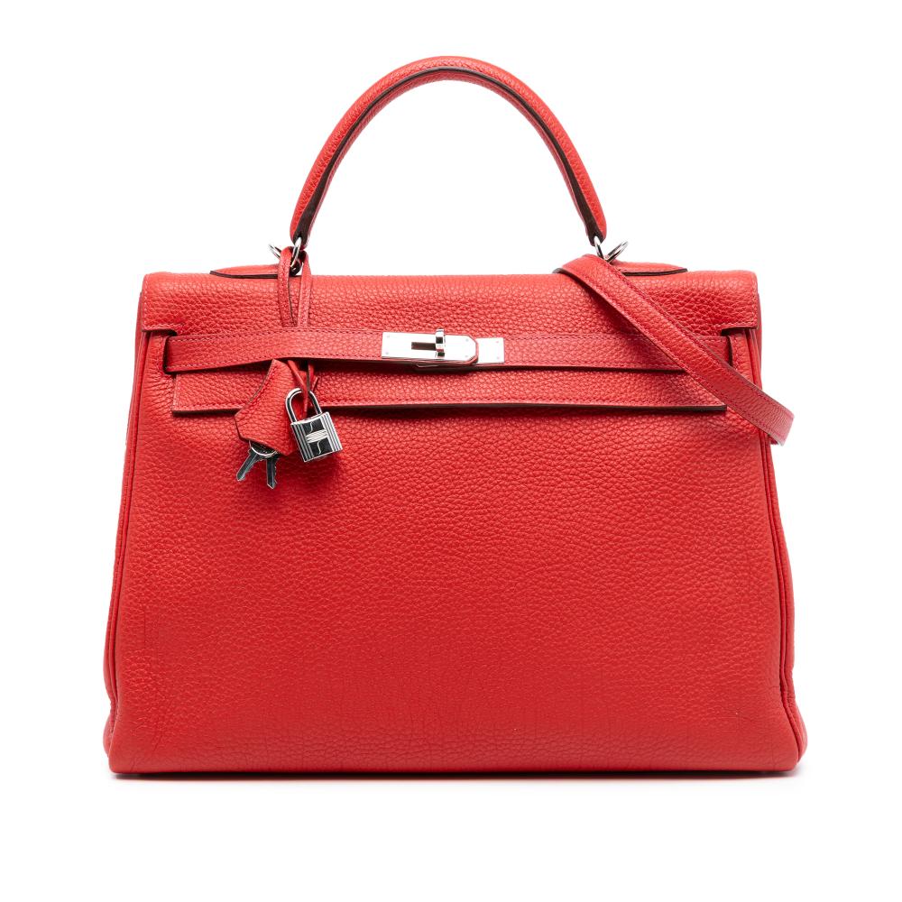 Hermès AB Hermès Red Calf Leather Togo Kelly II Retourne 35 France