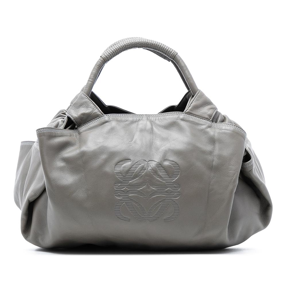 Loewe AB LOEWE Gray Nappa Leather Leather Nappa Aire Spain