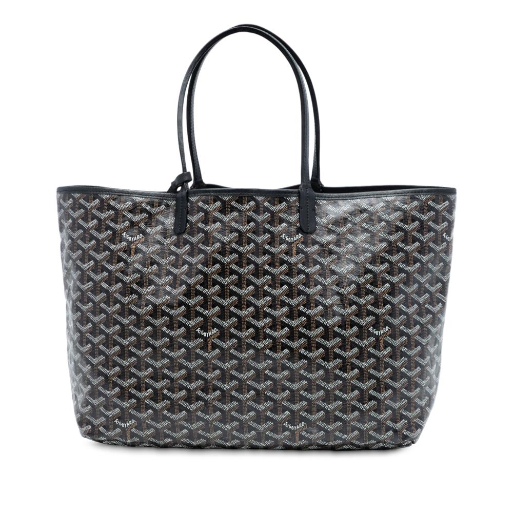 Goyard AB Goyard Black Coated Canvas Fabric Goyardine Saint Louis PM France