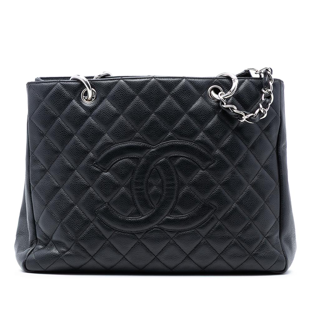 Chanel B Chanel Black Caviar Leather Leather Caviar Grand Shopping Tote Italy