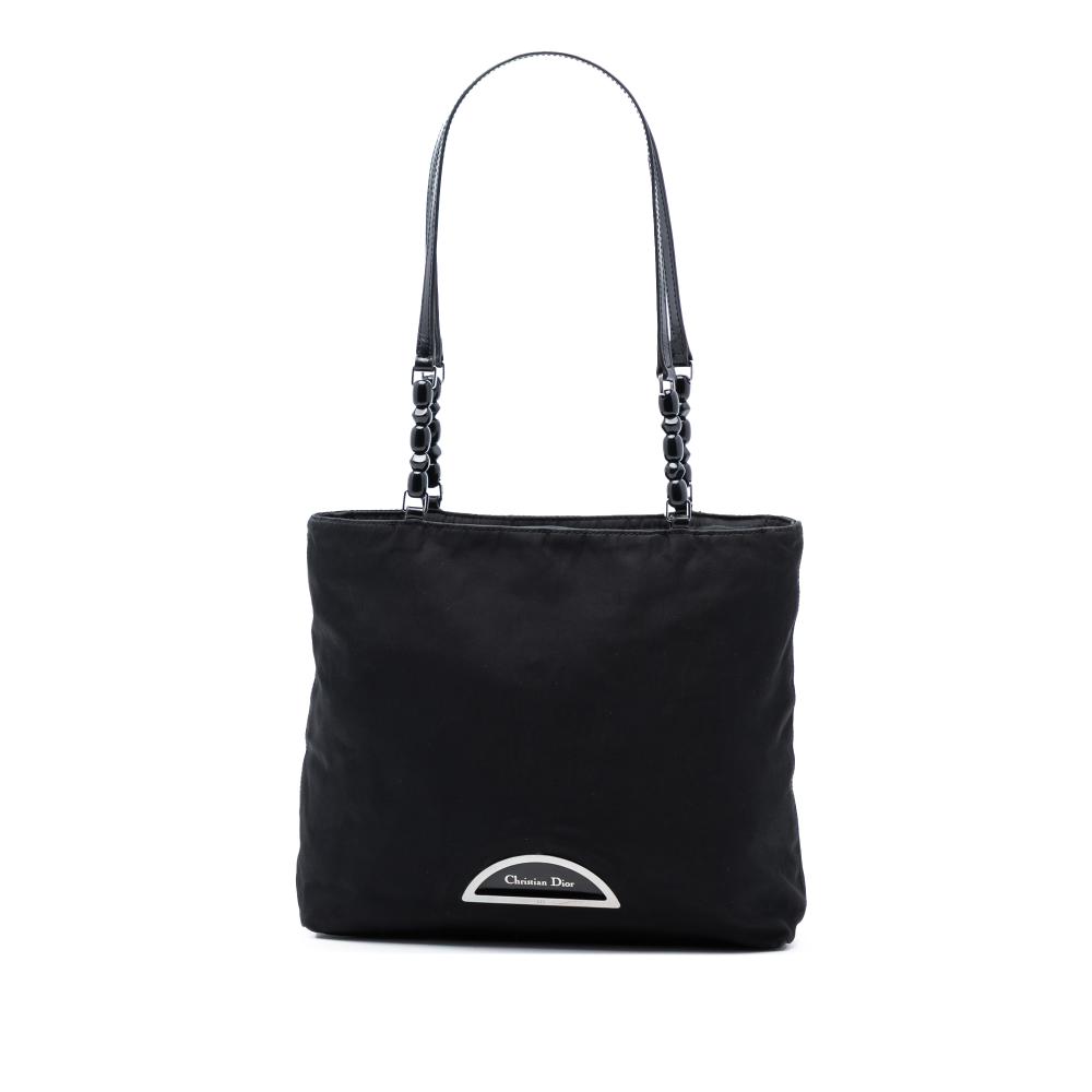 Christian Dior B Dior Black Nylon Fabric Malice Tote Italy