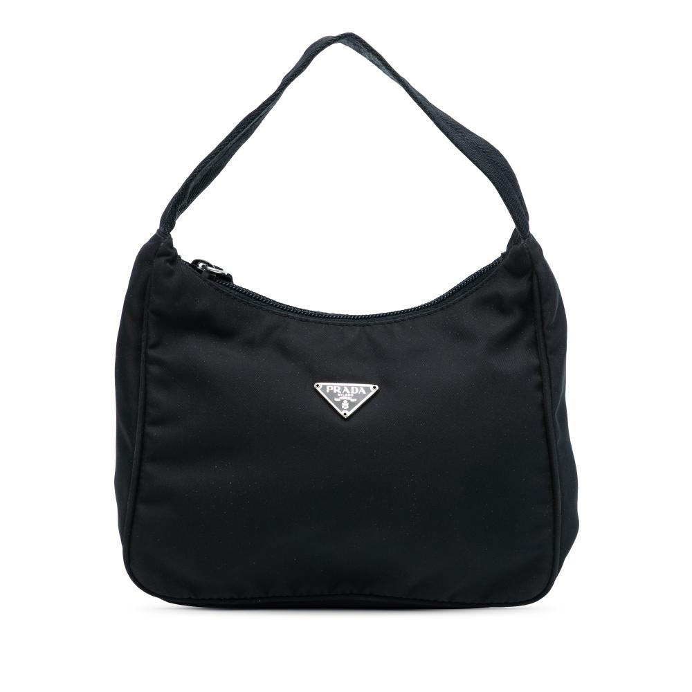 Prada AB Prada Black Nylon Fabric Mini Tessuto Sport Shoulder Bag Italy