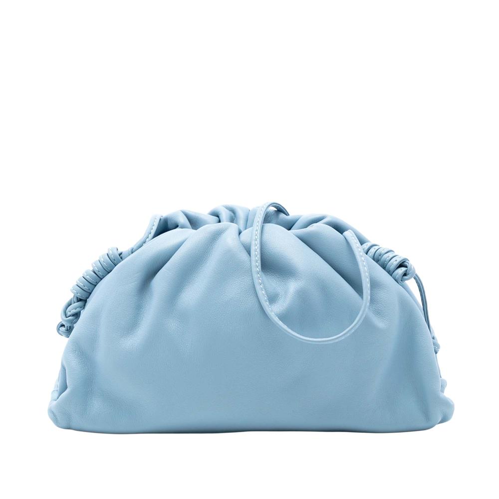 Bottega Veneta AB Bottega Veneta Blue Light Blue Lambskin Leather Leather Lambskin The Mini Pouch Crossbody Italy