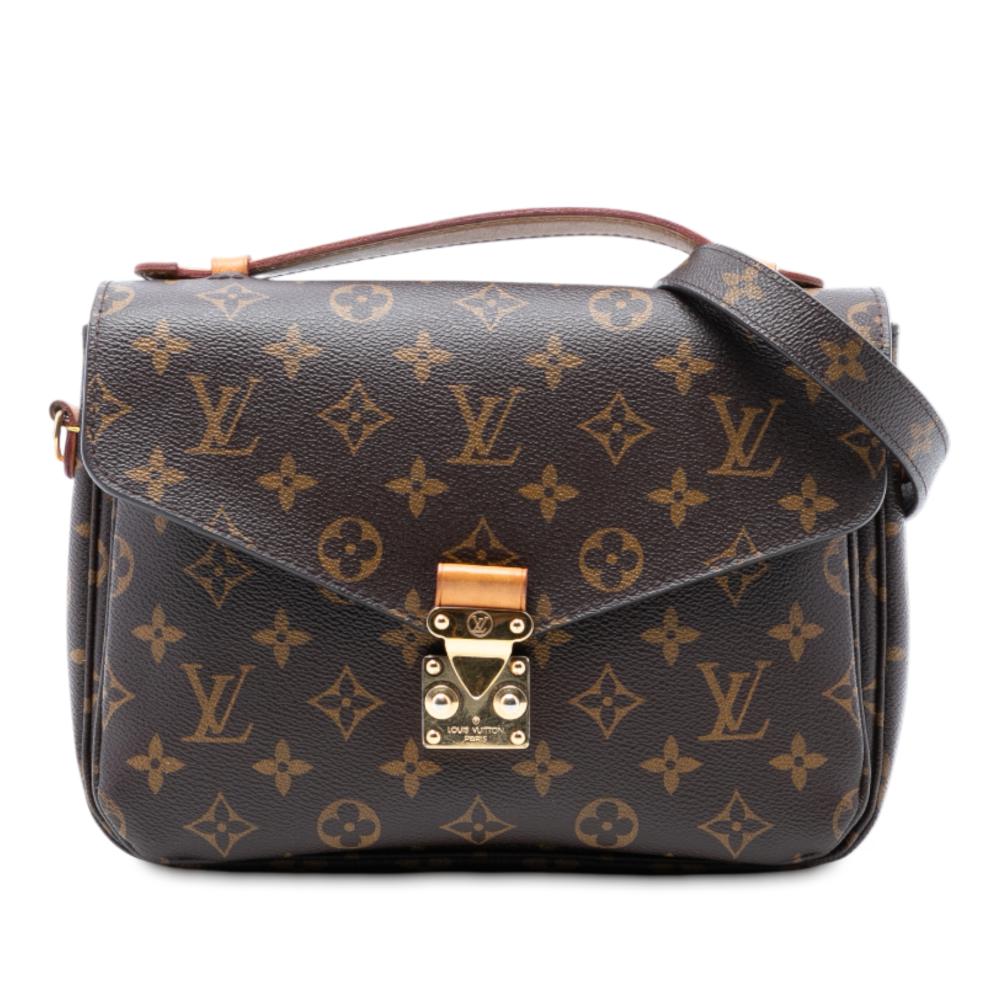 Louis Vuitton B Louis Vuitton Brown Monogram Canvas Fabric Monogram Pochette Metis France