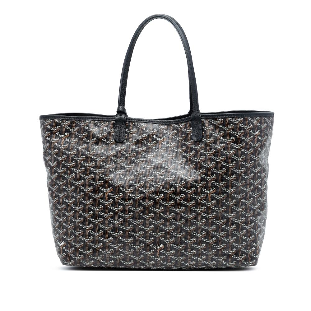 Goyard AB Goyard Black Coated Canvas Fabric Goyardine Saint Louis PM France