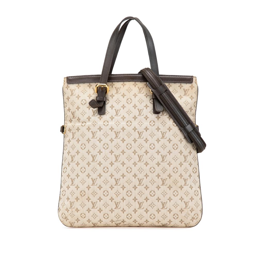 Louis Vuitton B Louis Vuitton Brown Beige Canvas Fabric Monogram Mini Lin Francoise France