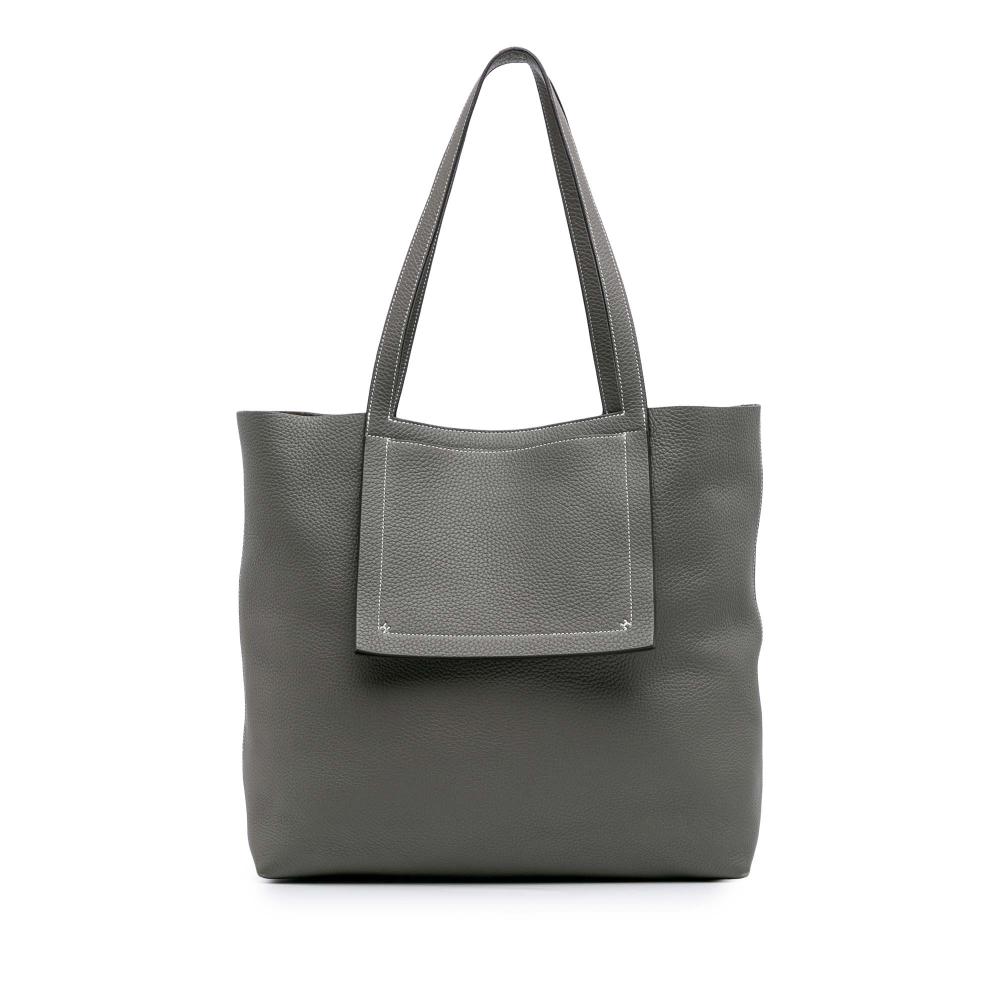 Hermès AB Hermès Gray Calf Leather Taurillon Clemence Cabasellier 46 France