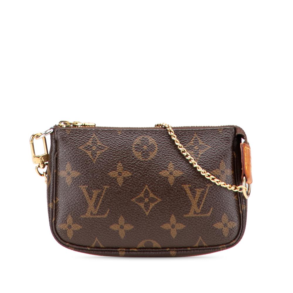 Louis Vuitton AB Louis Vuitton Brown Monogram Canvas Fabric Monogram Mini Pochette Accessoires France