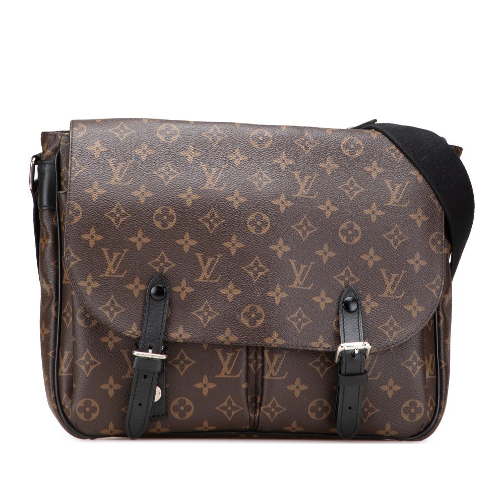 Louis Vuitton B Louis Vuitton Brown Monogram Canvas Canvas Monogram Macassar Christopher Messenger France