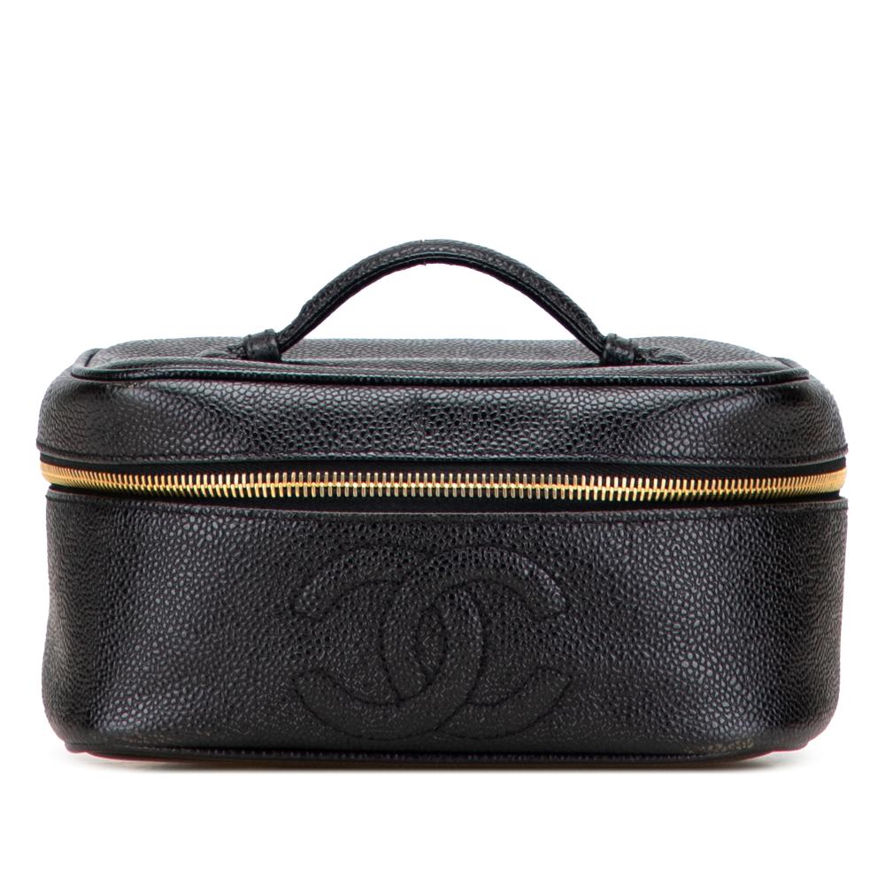 Chanel B Chanel Black Caviar Leather Leather CC Caviar Vanity Bag Italy