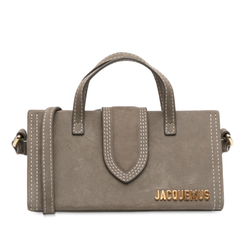 Jacquemus B Jacquemus Brown Taupe Suede Leather Le Porte Lunettes Bag Spain