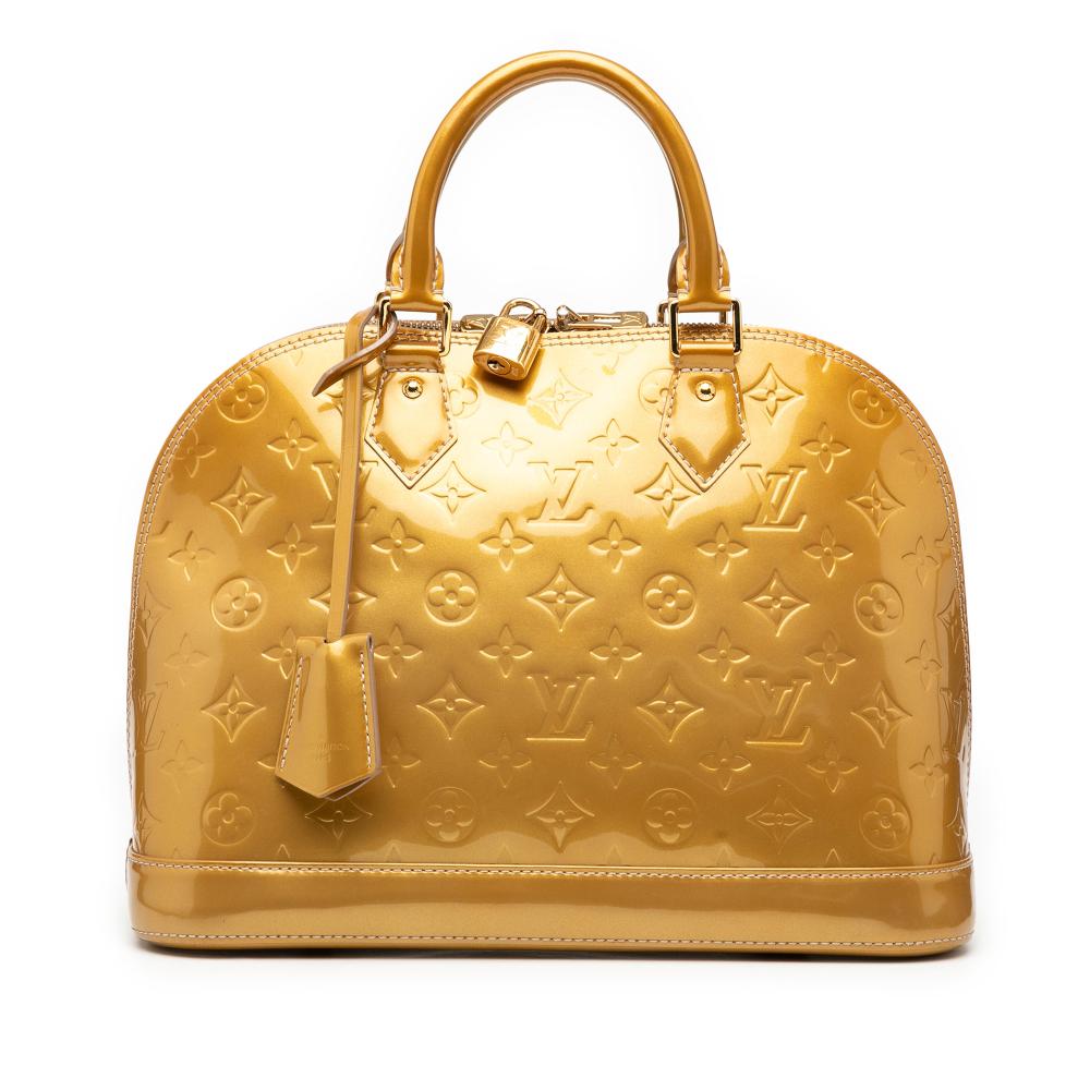 Louis Vuitton B Louis Vuitton Gold Vernis Leather Leather Monogram Vernis Alma PM France
