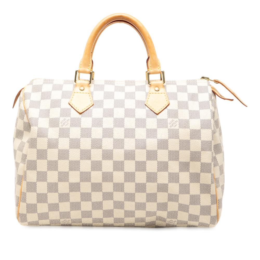 Louis Vuitton B Louis Vuitton White Damier Canvas Fabric Damier Azur Speedy 30 France