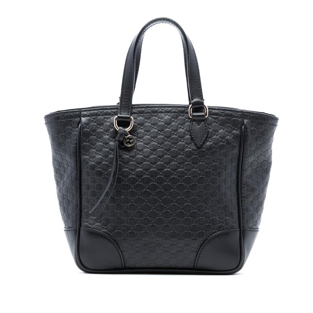 Gucci B Gucci Black Calf Leather Small Microguccissima Bree Satchel Italy