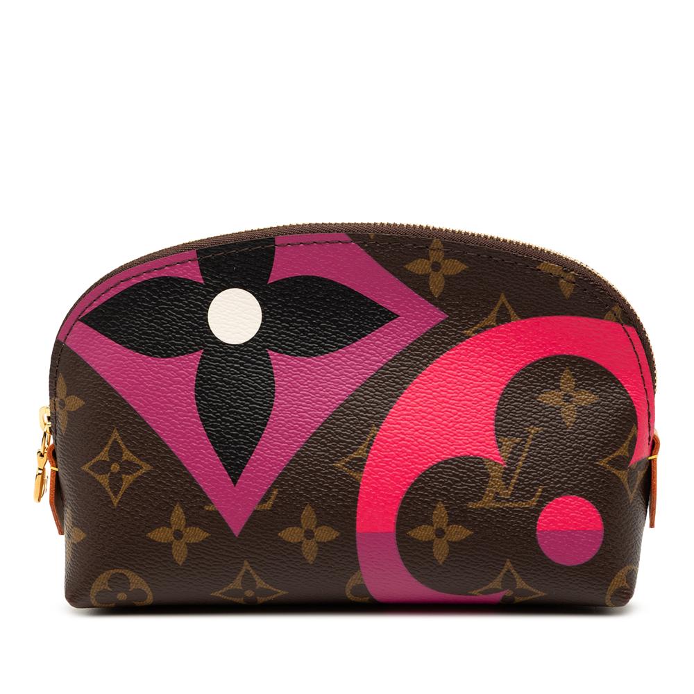 Louis Vuitton AB Louis Vuitton Brown Monogram Canvas Fabric Monogram Game On Cosmetic Pouch France