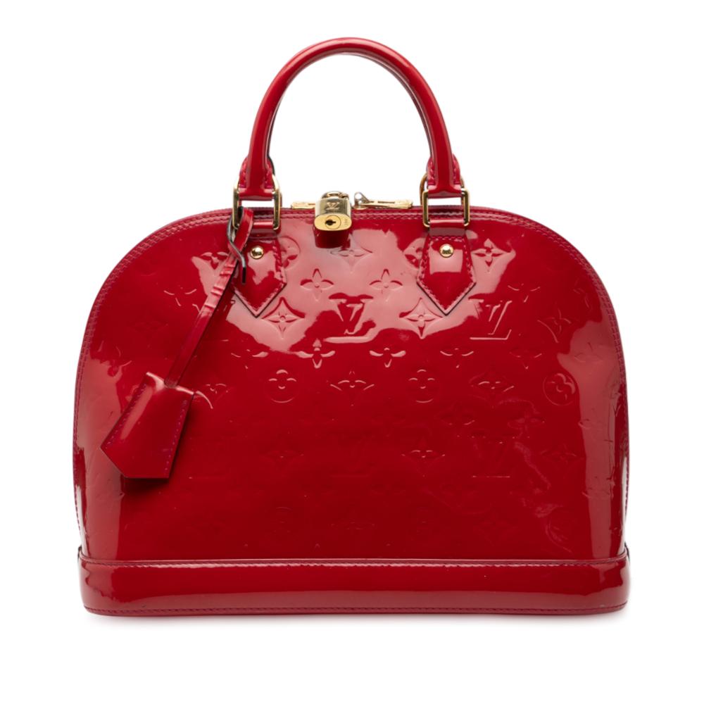 Louis Vuitton B Louis Vuitton Red Vernis Leather Leather Monogram Vernis Alma PM France