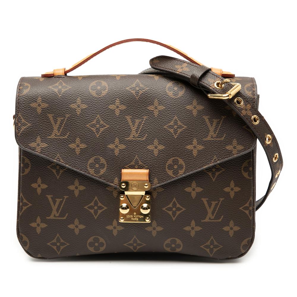 Louis Vuitton B Louis Vuitton Brown Monogram Canvas Fabric Monogram Pochette Metis Italy