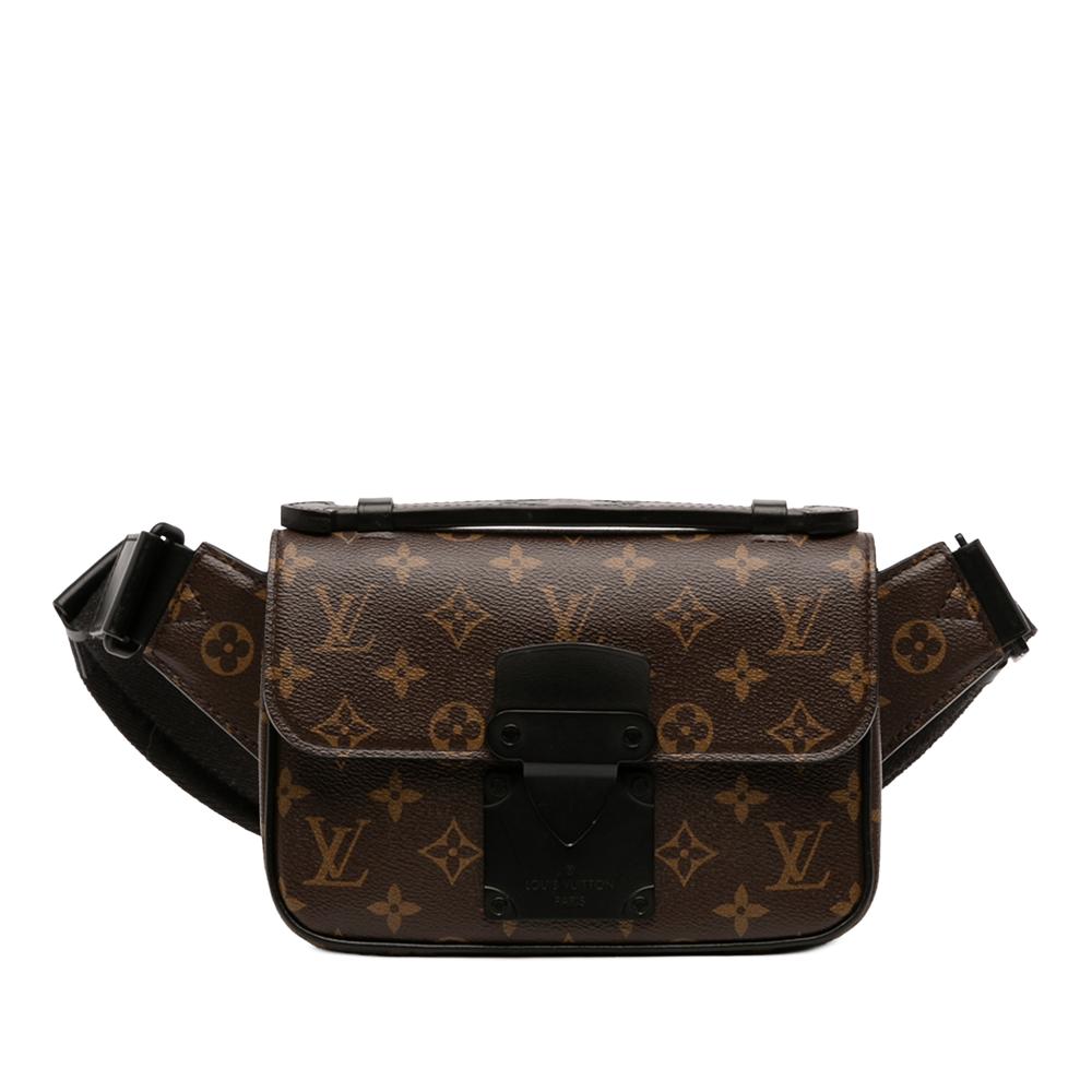 Louis Vuitton B Louis Vuitton Brown Monogram Canvas Fabric Monogram S Lock Sling Spain