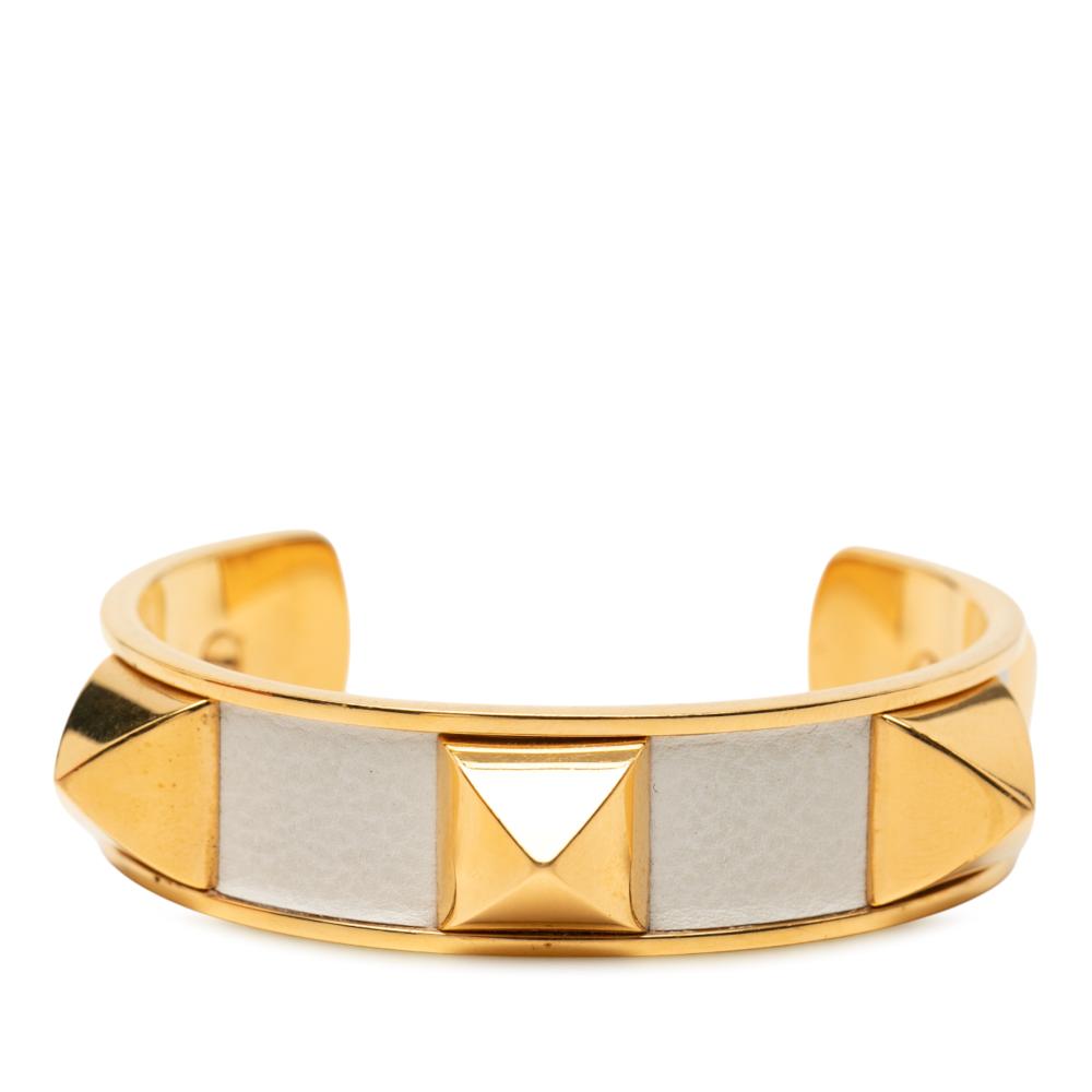 Hermès AB Hermès Gold Gold Plated Metal Medor Stud Bracelet France
